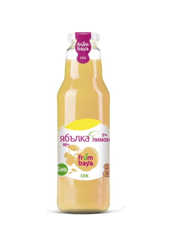 Био сок ябълка и лимон FrumBaya 750 мл